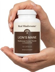 Real Mushrooms Lion’s Mane 120 Caps | Organic Extract | Brain Focus & Memory