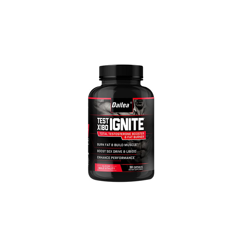 Daitea Test X180 Ignite For Men W/Fenugreek To Burn Fat,Build Muscle,30-120 Caps