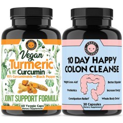 Vegan Turmeric with Black Pepper + 10 Day Happy Colon Cleanse (2PK)