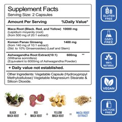 Maca Root Capsules Organic | Hormone Balance & Stamina Booster for Men/Women 120