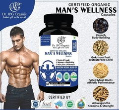 4x Men Wellness 800mg, 60 veg. Cap. Dr. JPG Organic ISO & GMP Certified