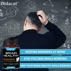 Nootropic Brain Health Supplement, Memory and Focus Support, Bacopa Extract