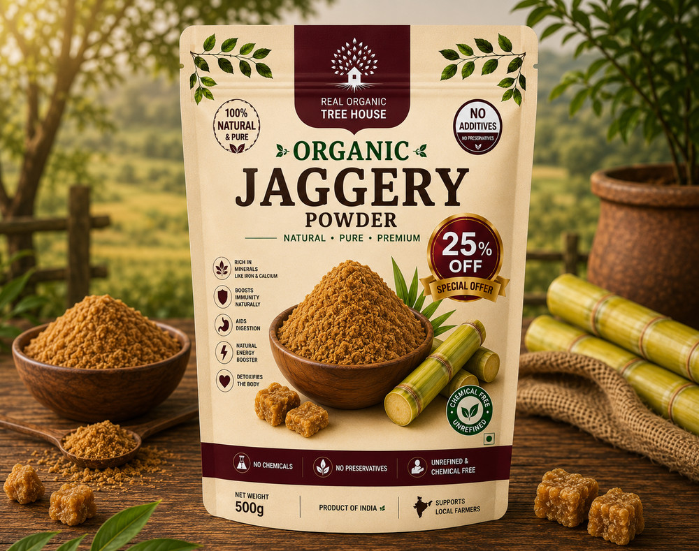 Jaggery Powder | Cane Jaggery Powder | Natural Sweetener for Baking & Cooking