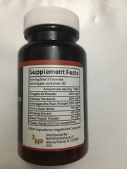 Tongkat, Tribulus, Horny Goat, Ashagandha, Ginseng, & Black Pepp – Vegan Cap