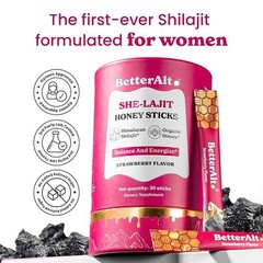 Pure Himalayan She-Lajit Honey Sticks with Organic Honey, Naturally Sweeter 30N