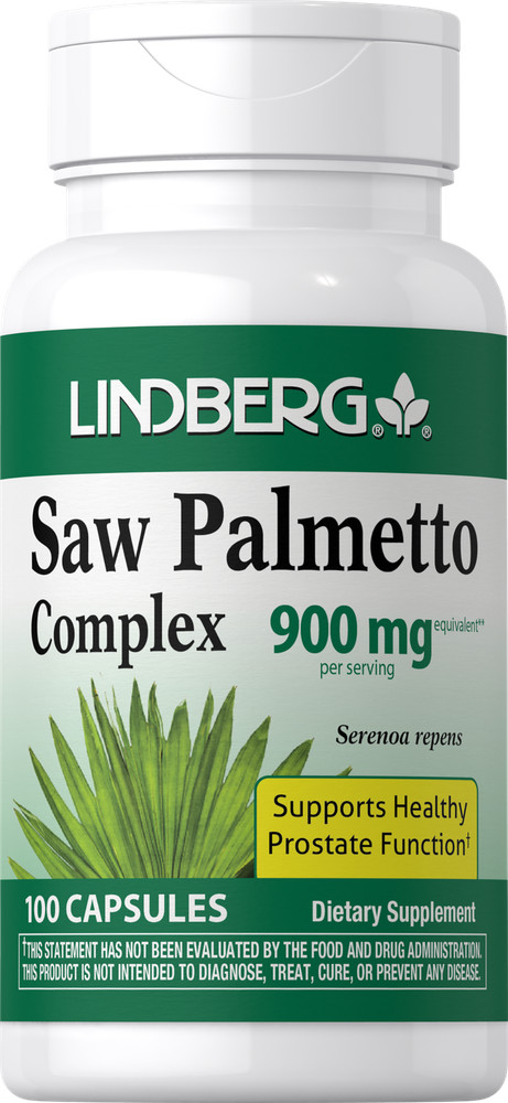 Saw Palmetto Capsules 900mg | 100 Count | for Men & Women, Non-GMO | by Lindberg