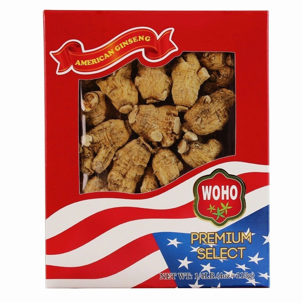 WOHO Cultivated American Ginseng 1114 Short Large 4 oz Box