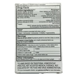 120 Count Genexa Stress Anxiety Irritability Fatigue Sleeplessness Insomnia