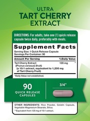 Nature’s Truth Ultra Tart Cherry Extract 1200 mg/90 ct Capsules No GMO/No Gluten