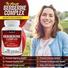 Premium Berberine HCL 1800mg Immune Health,Blood Sugar Support 30/60/120Capsules