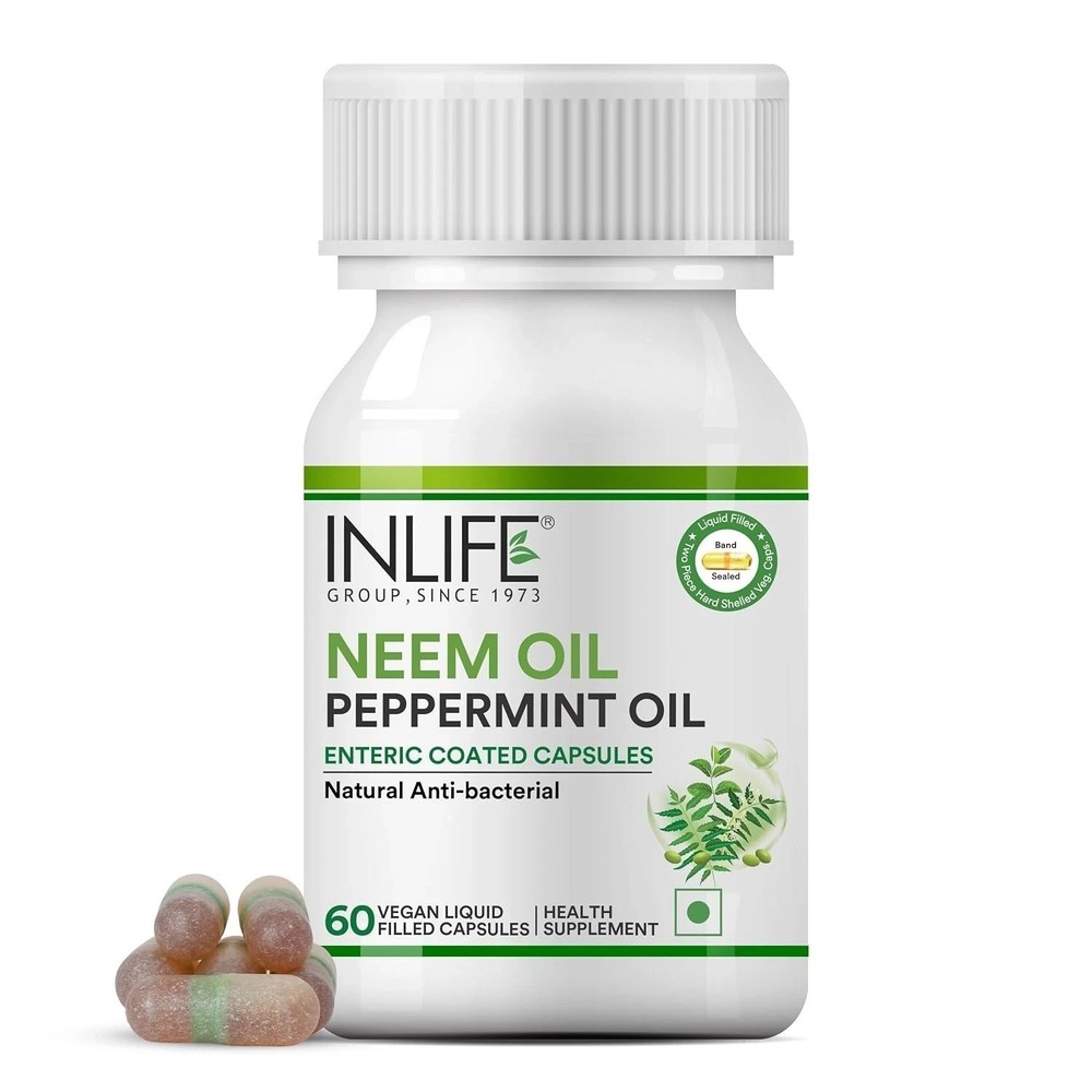 INLIFE Neem Oil 350mg with Peppermint Oil 150mg – 60N T430