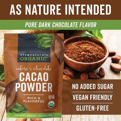8 oz Organic Cacao Powder – Unsweetened for Healthy Baking & Smoothies