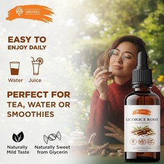 SIRUNES Licorice Root Extract Liquid Drops – Alcohol Free Licorice Tincture w…