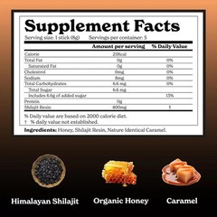Better Alt Pure Himalayan Shilajit Caramel Honey Sticks Organic – 30 Sticks