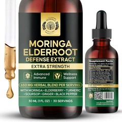 Moringa ElderRoot Defense Extract – Multi-Herb Drops with Elderberry, 30 Serving