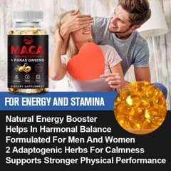 Black Maca Root 12000mg,120 Capsules – Libido,Energy & Endurance for Men & Women