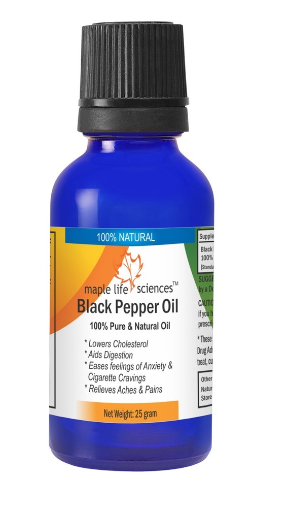 Black Pepper Oil 100% Pure & Natural Beta Caryophyllene Aids Deigestion