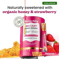 Pure Himalayan She-Lajit Honey Sticks with Organic Honey, Naturally Sweeter 30N