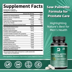 Prostate Health Supplements for Men – Support Complex Formula with Saw Palmetto