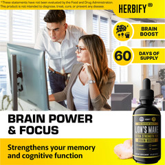 Lions Mane Supplement Tincture 4oz Memory Focus Clarity Immune Brain Booster