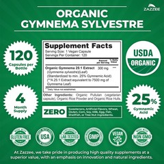 Zazzee Gymnema Sylvestre 25:1 Extract, 7500 mg Strength, 25% Gymnemic Acid