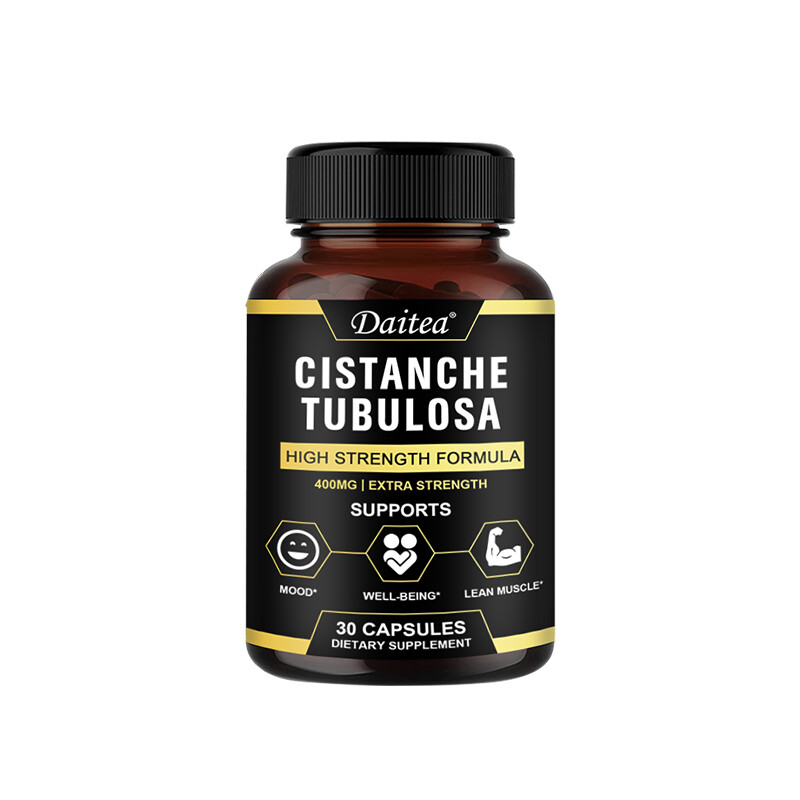 Organic Cistanche Tubulosa High Potency Support Muscle Mass 30/60/120 Capsules