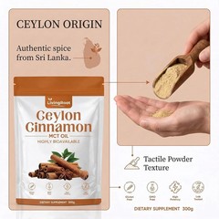 Living Root Ceylon Cinnamon Powder – Livingroot with MCT Oil, Highly Bioavailabl