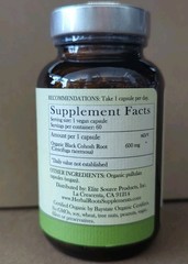 Herbal Roots Organic Black Cohosh 60 Vegan Capsules 600 Mg. Exp 5/2027