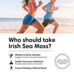 Organic Sea Moss Capsules – Irish Sea Moss Bladderwrack Burdock Root