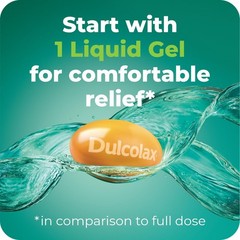 Dulcolax Stimulant Laxative Liquid Gels Bisacodyl 5mg Constipation Relief 72ct