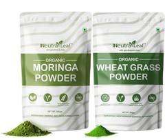 Premium Organic Moringa & Wheatgrass Combo For immunity Booster 400g(Total)
