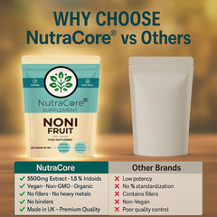 Noni Fruit Capsule 5500mg (1.5% Iridoids)-100% Natural & Strong-100%Vegan-90Caps