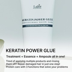 LADOR Keratin Power Glue Leave-In Conditioner Protein Hair Treatment Mask…