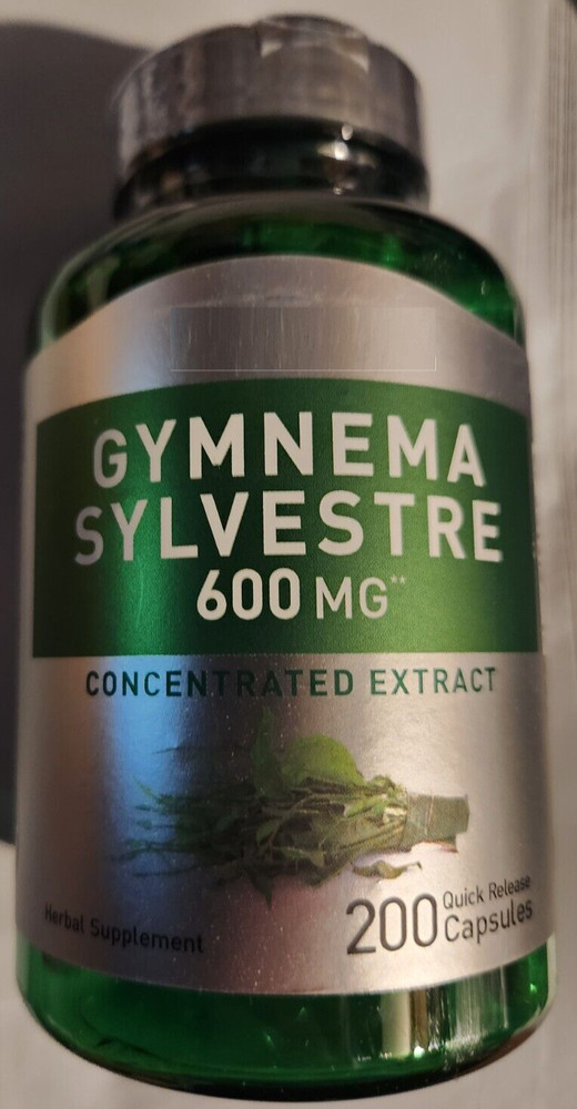Gymnema Sylvestre 600mg 200 Caps Leaf Piping AMPK Activator
