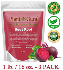 Beet Root Powder 3lb (x3 – 1lb) Beta vulgaris Nitric Oxide Super Food Juice Bulk