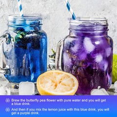 Magic Color Changing Blue Tea – Butterfly Pea Flower 25 Pyramid Tea Bags