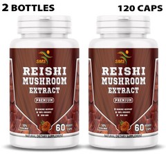 Reishi Mushroom Extract 20:1 Pure Organic Strong 120 Caps (Ganoderma Lucidum)