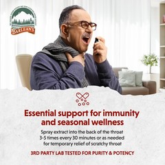 Barlean’s 2 Pack Olive Leaf Complex Throat Spray with Peppermint, Lemon, and …