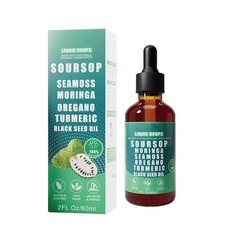Soursop Bitters Liquid Drops 10 in 1 with Sea Moss, Moringa, Turmeric, Black See