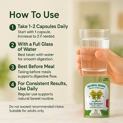 Organic Senna Leaf 500mg Capsules – Natural Digestive Support – Vegan Friendly