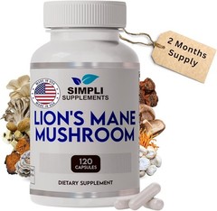 Organic Lion’s Mane Mushroom Capsules – Cognitive & Immune Support | 120 Cap…