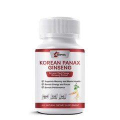 180 Korean Red Panax Ginseng Capsule 1600mg Extra High Strength Ginsenoside Cap