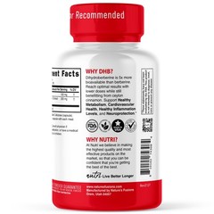 Nature’s Fusions Dihydroberberine Supplement 100mg 60 60 Count (Pack of 1)