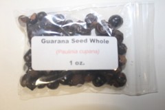 1 oz. Guarana Seed Whole (Paullinia cupana)