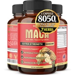 Maca Root 8050mg Per Caps 3 Months Supply Supports Reproductive Health 90 Caps