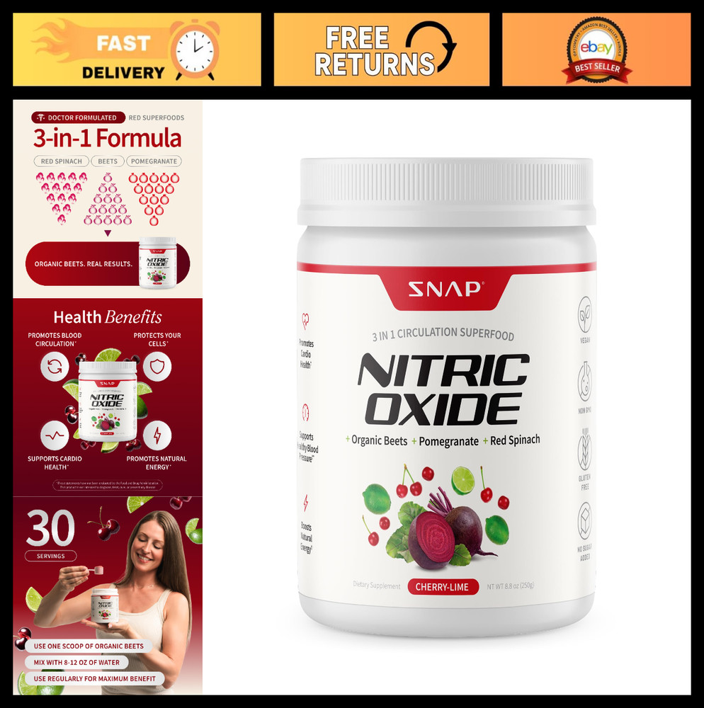 Organic Beet Root Powder – Nitric Oxide Booster for Men & Women, Pomegranate & R