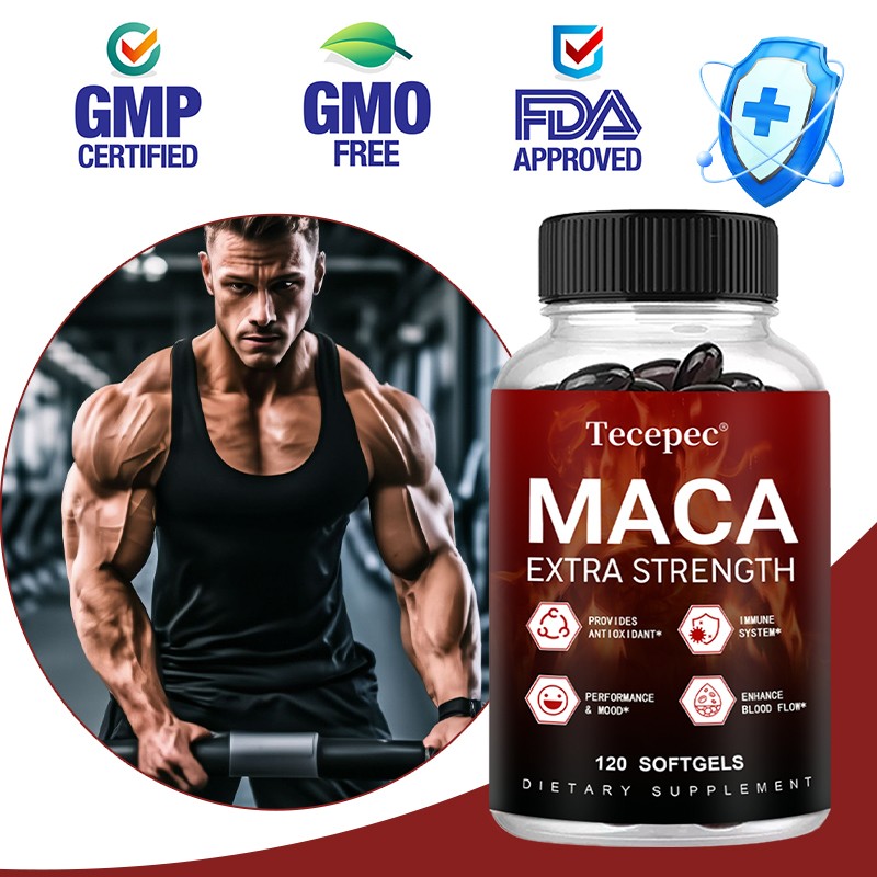 Maca Capsules 6000mg-120Caps Extra Strength Testosteron Boosting Formula for Men