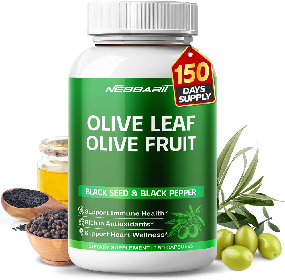 Olive Leaf & Olive Fruit 9,100Mg with 60% Oleuropein & 60% Hydroxytyrosol – plus