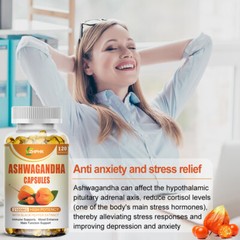 Ashwagandha 2100mg Capsules High Strength Stress Fatigue Anxiety Relief 120pills
