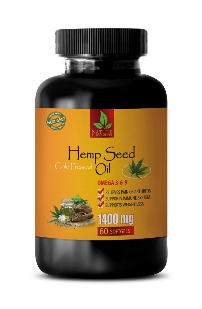 pain killer supplement – HEMP SEED OIL PILLS – hemp oil -1400mg – 1 Bottle